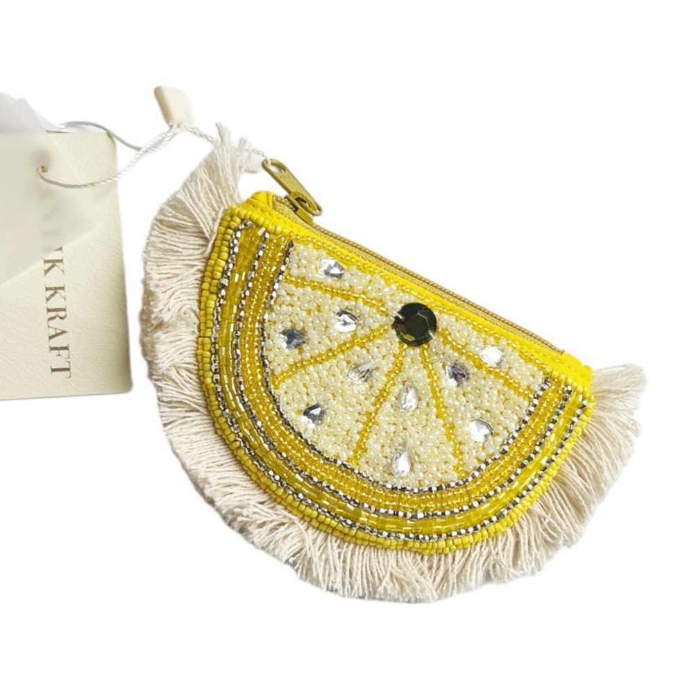 Antik Kraft NWT Beaded‎ Lemon Coin Pouch